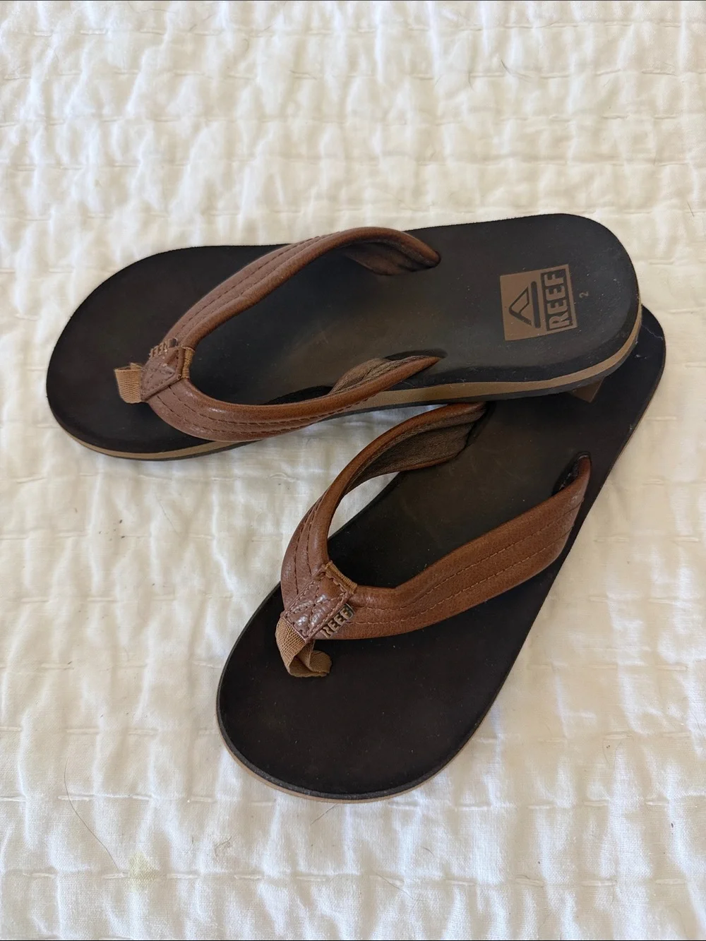 Reef boys Brown and Black Flip-Flops - Cushioned Casual Sandals
